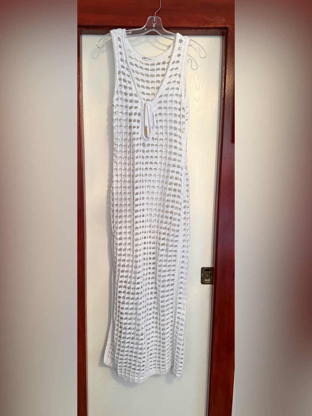 Kulani Kinis White Crochet Maxi Cover-Up Dress